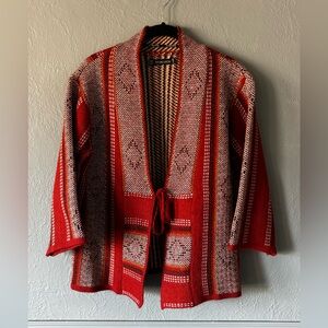 Red Patterned Women's Sweater